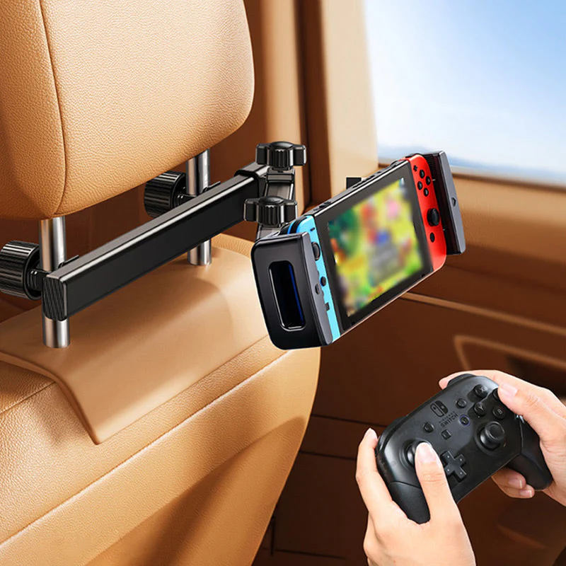 📢📢50 % de réduction !! ⏰ Support de Tablette pour Appuie-Tête de Voiture – Triple Axe, Rotation 360° & Compatible 4,7–12,9 Pouces - Image 4
