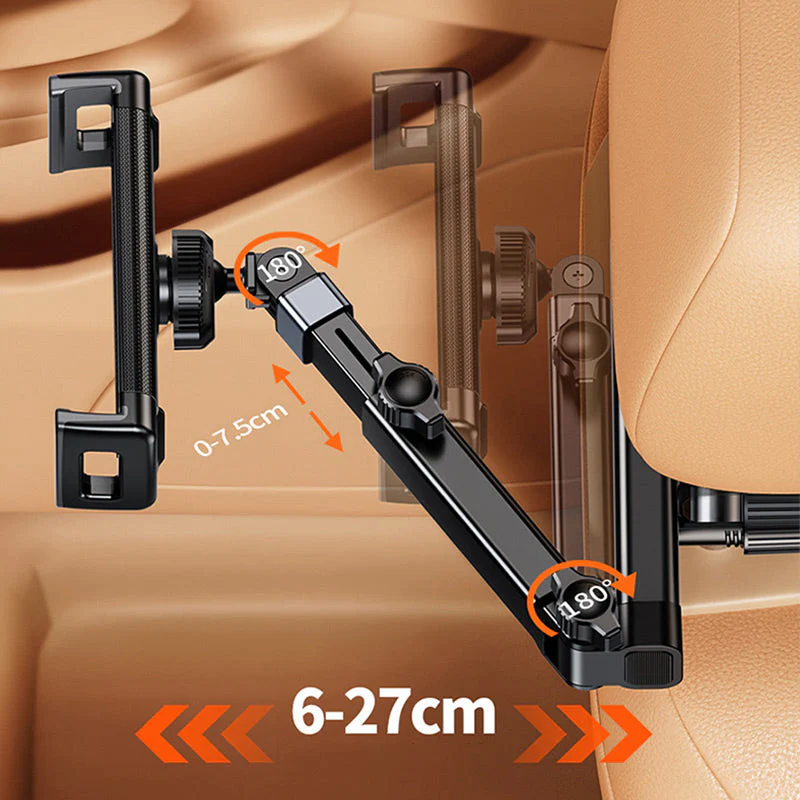 📢📢50 % de réduction !! ⏰ Support de Tablette pour Appuie-Tête de Voiture – Triple Axe, Rotation 360° & Compatible 4,7–12,9 Pouces - Image 7