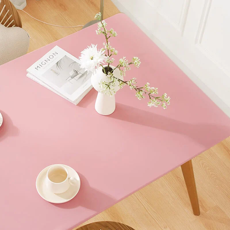 Minimalist Style Waterproof & Oil-proof All-inclusive PU Leather Elastic Tablecloth - Image 11