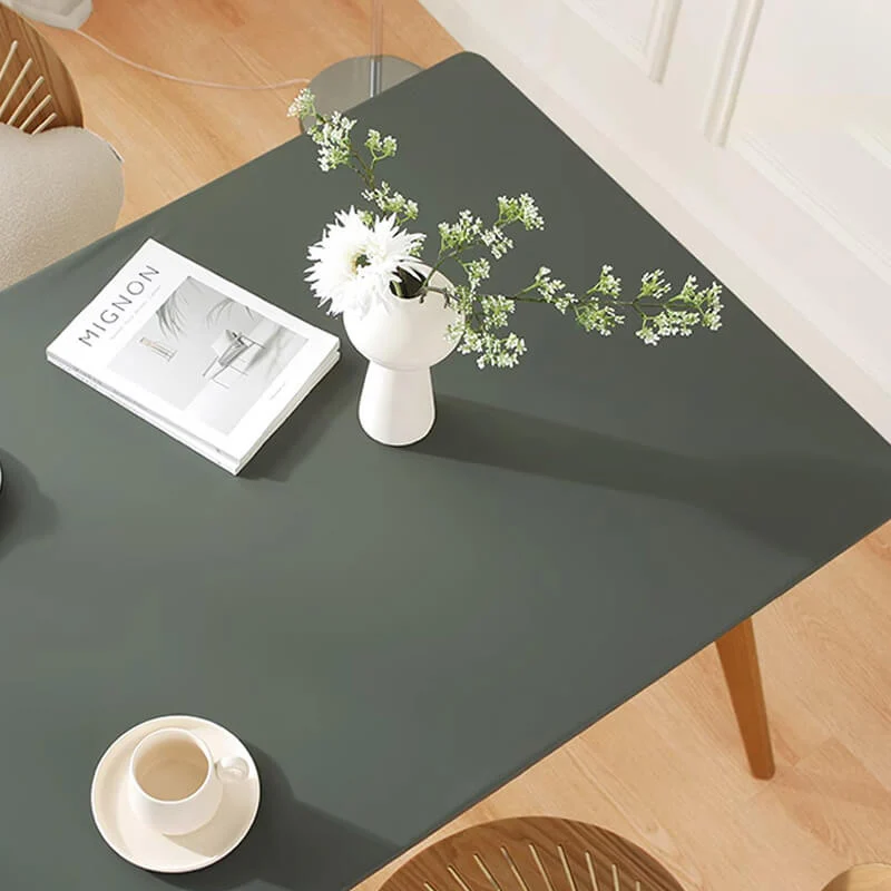 Minimalist Style Waterproof & Oil-proof All-inclusive PU Leather Elastic Tablecloth - Image 12
