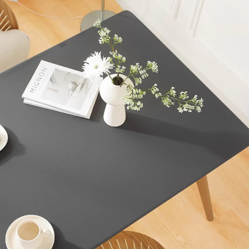 Minimalist Style Waterproof & Oil-proof All-inclusive PU Leather Elastic Tablecloth - Image 13