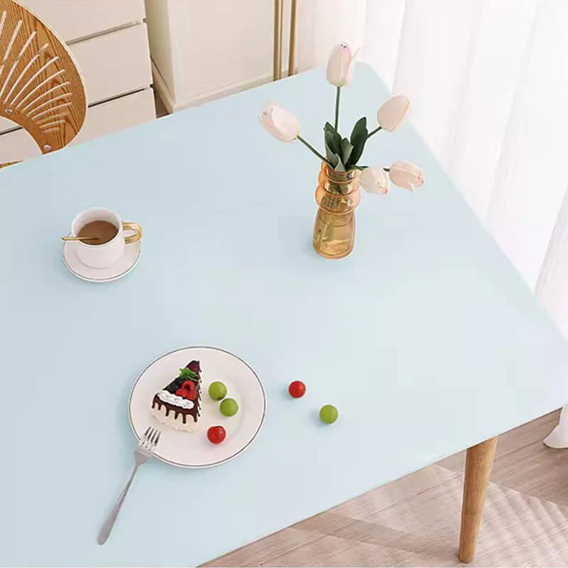 Minimalist Style Waterproof & Oil-proof All-inclusive PU Leather Elastic Tablecloth - Image 14