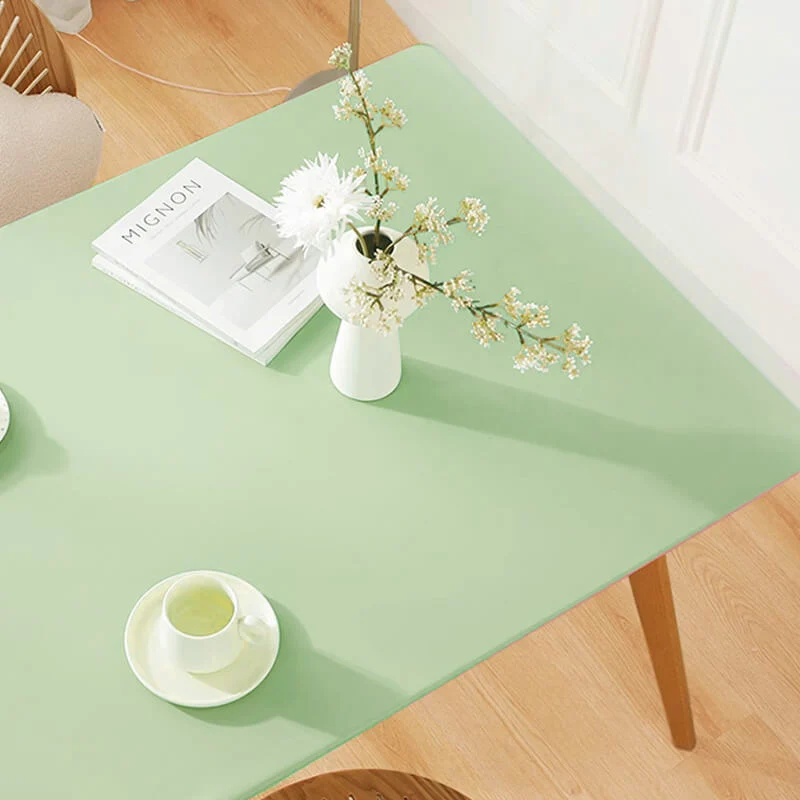 Minimalist Style Waterproof & Oil-proof All-inclusive PU Leather Elastic Tablecloth - Image 15