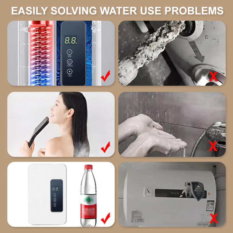 🔥 60% DE RÉDUCTION ! ✨ Chauffe-eau Instantané sans Réservoir - Design Compact avec Contrôle de Température Numérique pour Économie d'Énergie ⚡🚿 - Image 3