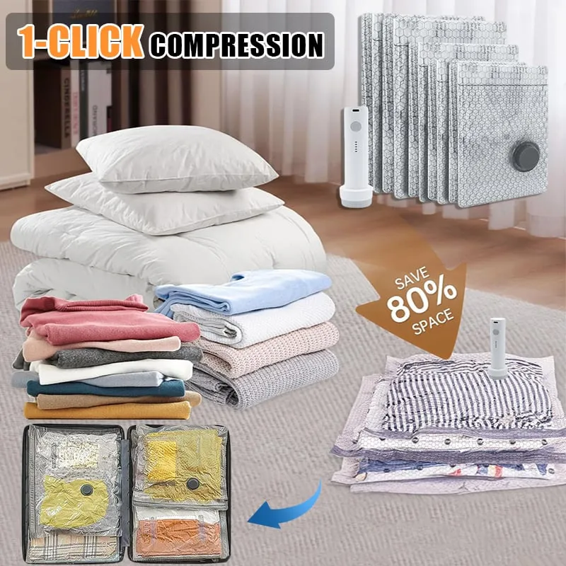 📢📢50 % de réduction !! ⏰ Set de sacs de compression sous vide sans fil pour le voyage