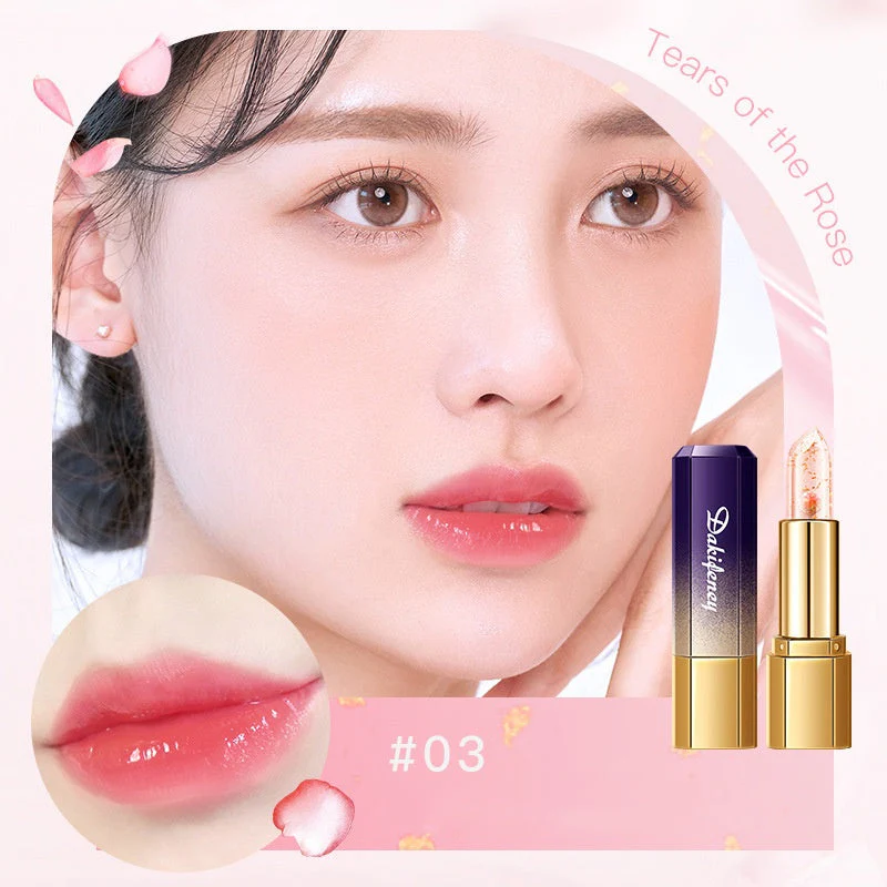 🔥 Le rouge à lèvres le plus chaud Petal Jelly Color Changing 💄 Réparation nourrissante et hydratante fissures sèches Pas de perte de couleur, pas de tasse collante 😍! - Image 12