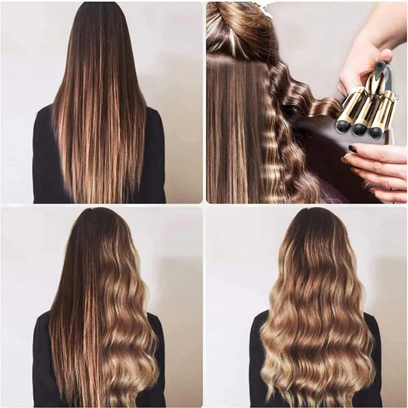đ§50% de rĂ©duction pour une durĂ©e limitĂ©eâšđ„3-Barrel Curling Iron avec tempĂ©rature rĂ©glable - Image 2