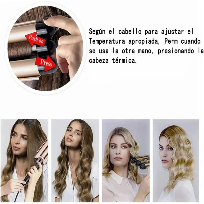 đ§50% de rĂ©duction pour une durĂ©e limitĂ©eâšđ„3-Barrel Curling Iron avec tempĂ©rature rĂ©glable - Image 4
