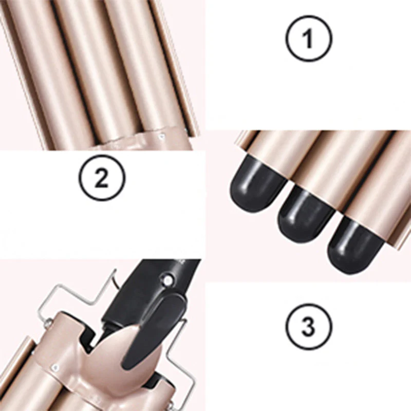 đ§50% de rĂ©duction pour une durĂ©e limitĂ©eâšđ„3-Barrel Curling Iron avec tempĂ©rature rĂ©glable - Image 5