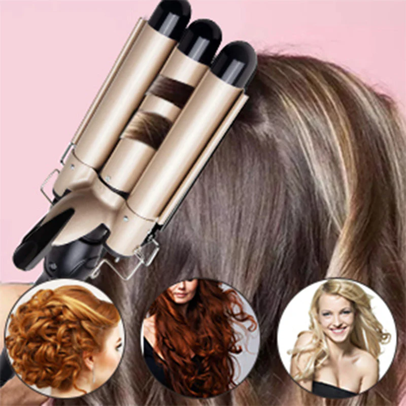 đ§50% de rĂ©duction pour une durĂ©e limitĂ©eâšđ„3-Barrel Curling Iron avec tempĂ©rature rĂ©glable - Image 7