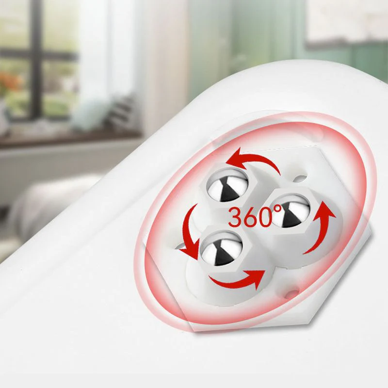 🔥2025 Achetez 5 obtenez 5 gratuitement🔥Nouvelle vente à chaud❤️‍🔥 Roulettes à trois billes pivotant sur 360° 4pcs/pack - Image 3