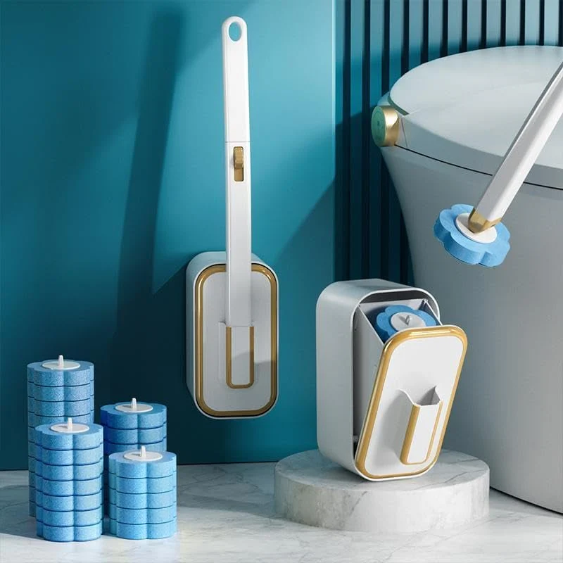📢📢50 % de réduction !! ⏰ Ensemble de Brosses de Toilette Jetables à Fixation Murale – Hygiénique, Élégant & Gain de Place