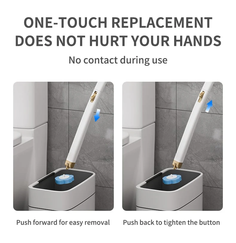 📢📢50 % de réduction !! ⏰ Ensemble de Brosses de Toilette Jetables à Fixation Murale – Hygiénique, Élégant & Gain de Place - Image 4