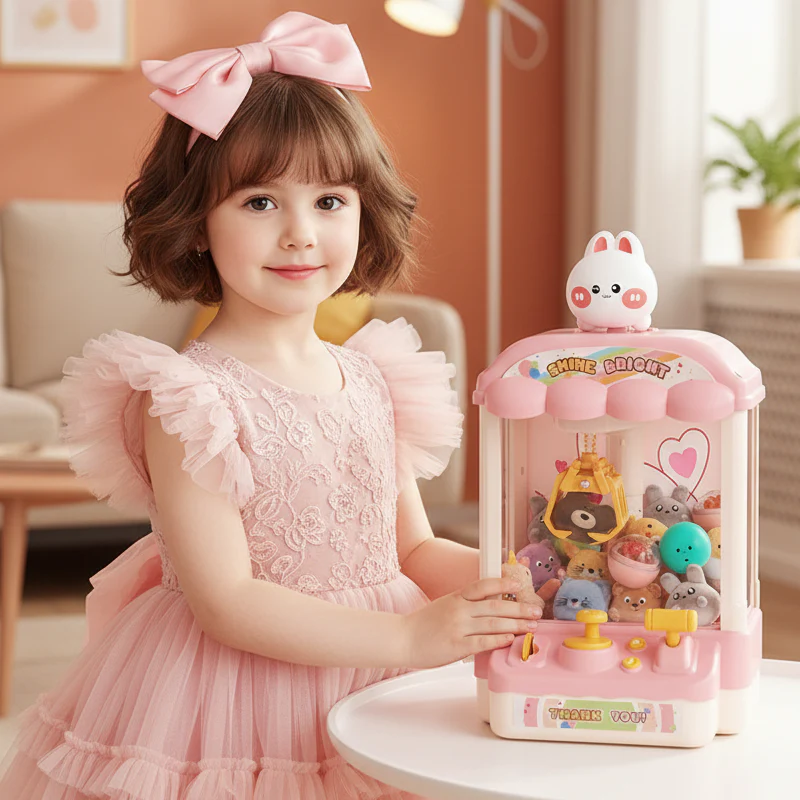 📢📢50 % de réduction !!! 🎅 Machine à pince animaux mignonne pour enfants 🎉 Comprend des peluches et des jouets en capsule🧸 - Image 7