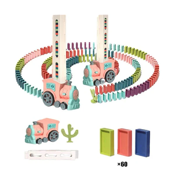 📢📢50% DE RÉDUCTION !!!✨ Automatic Domino Train - Continuous Chain Reaction with 360-Degree Rotation for Endless Fun 🚂🎯 - Image 10