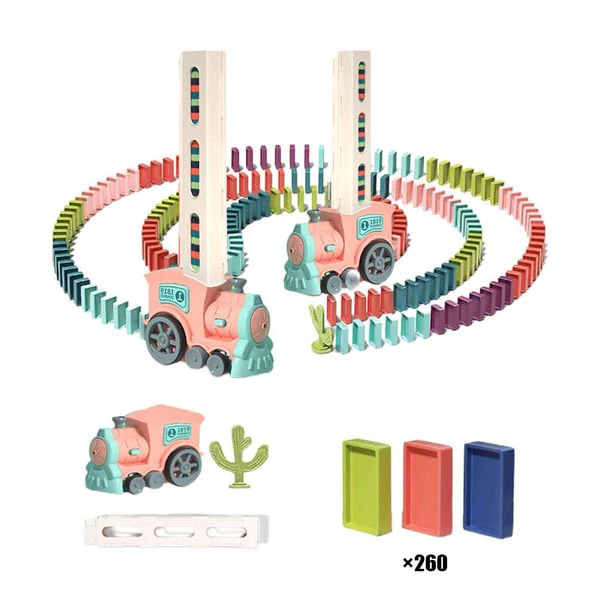 📢📢50% DE RÉDUCTION !!!✨ Automatic Domino Train - Continuous Chain Reaction with 360-Degree Rotation for Endless Fun 🚂🎯 - Image 12