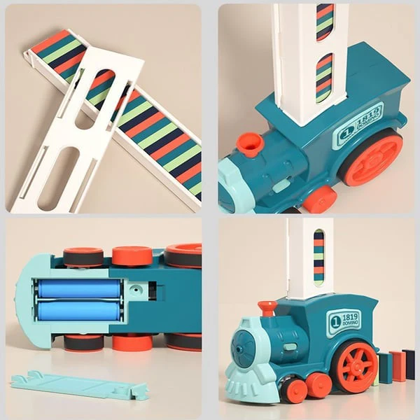📢📢50% DE RÉDUCTION !!!✨ Automatic Domino Train - Continuous Chain Reaction with 360-Degree Rotation for Endless Fun 🚂🎯 - Image 5