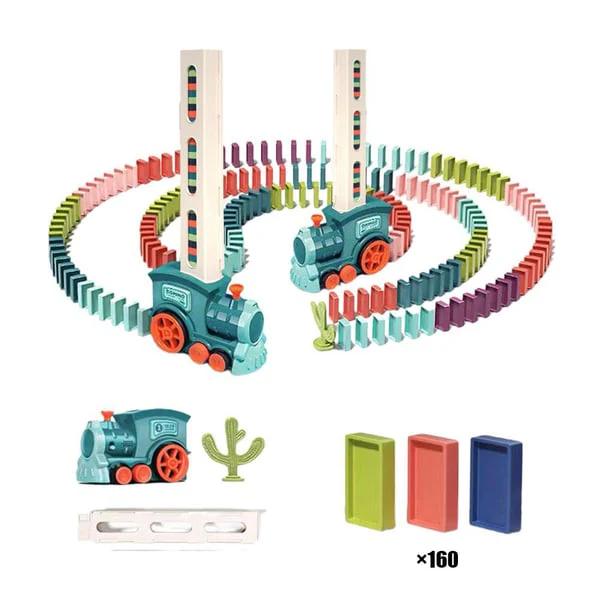 📢📢50% DE RÉDUCTION !!!✨ Automatic Domino Train - Continuous Chain Reaction with 360-Degree Rotation for Endless Fun 🚂🎯 - Image 8