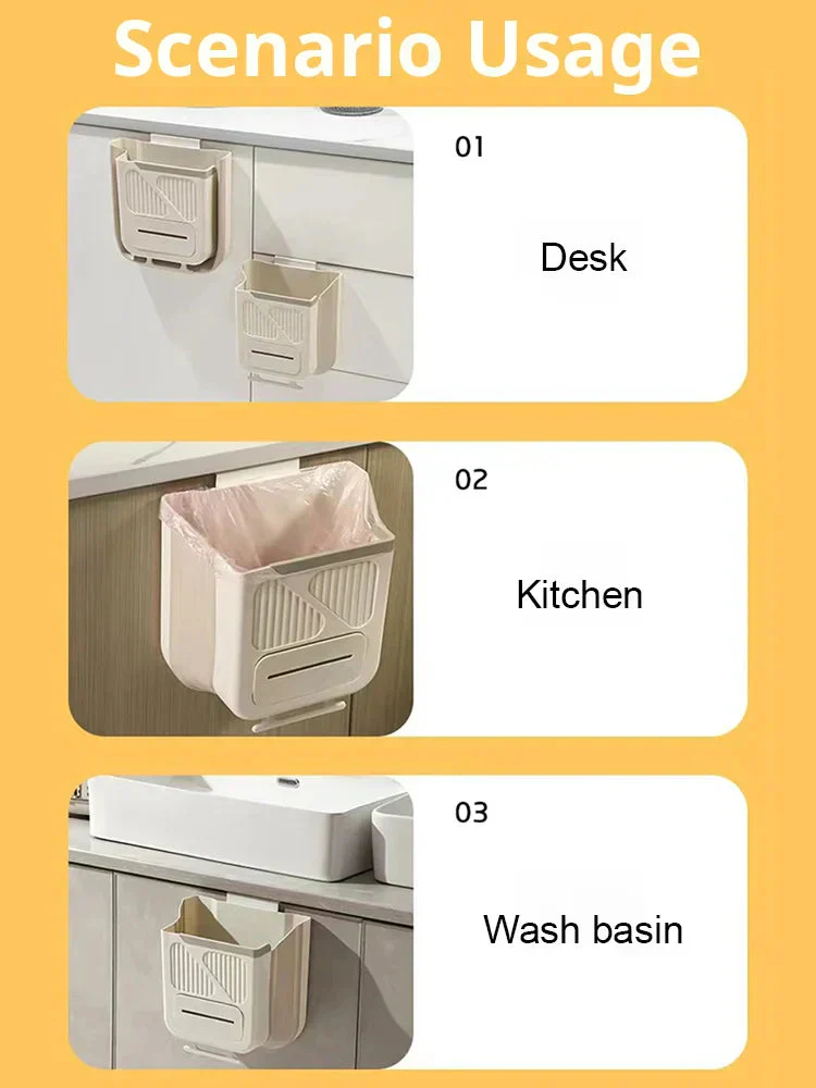 📢📢50 % de réduction !! ⏰Poubelle de cuisine pliable et suspendue - Image 5