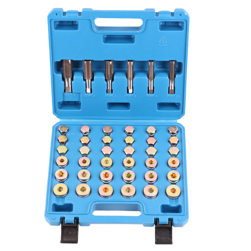🛠️49 % DE RÉDUCTION MAINTENANT 🔥 Certification professionnelle🔧Kit de réparation de filetage de carter d'huile 114 pièces