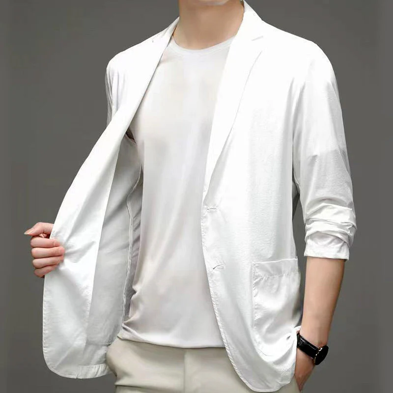 đąđą70 % de rĂ©duction !! â°âšïžMatĂ©riaux prĂ©fĂ©rĂ©sđ„Veste de costume lĂ©gĂšre d'Ă©tĂ© pour homme - Image 5