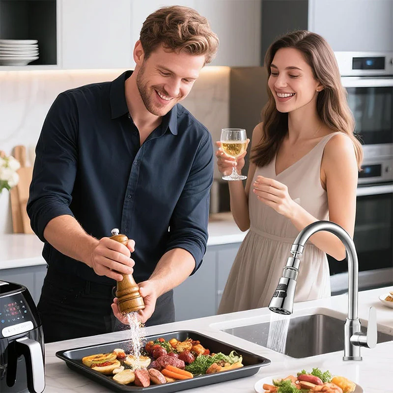 🏆50% de réduction pour une durée limitée💧Aérateur de robinet de cuisine pivotant à 360° - Image 5