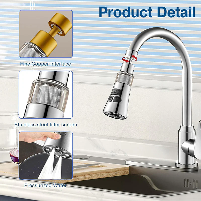 🏆50% de réduction pour une durée limitée💧Aérateur de robinet de cuisine pivotant à 360° - Image 6