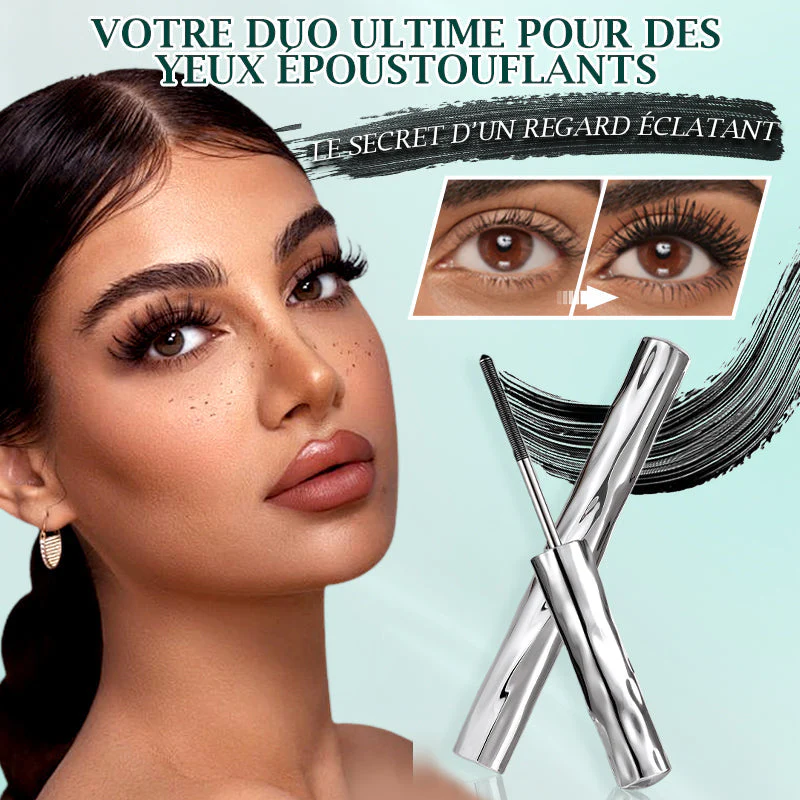 💥Mascara Ultime 2-en-1 – Longueur Extrême & Courbure Parfaite!