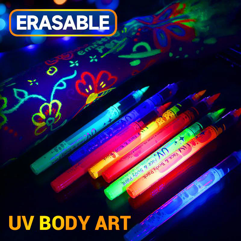 📢📢60 % de réduction !!! 🎅Ensemble de marqueurs UV lumineux pour le visage et le corps - Image 5
