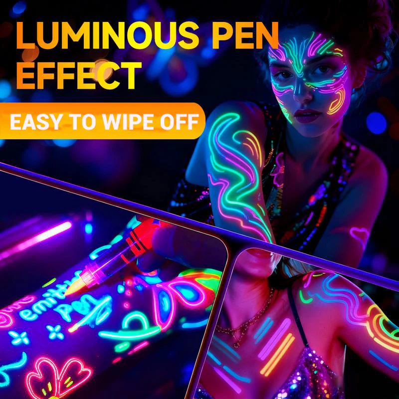 📢📢60 % de réduction !!! 🎅Ensemble de marqueurs UV lumineux pour le visage et le corps - Image 8