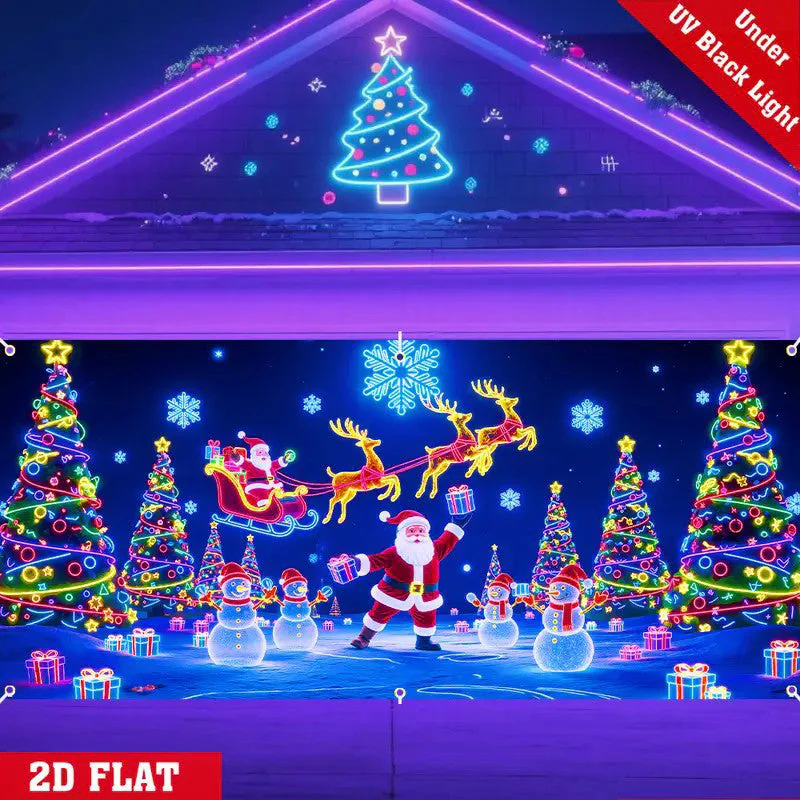 📢📢60% DE RÉDUCTION !!! 🎅Bannière de Noël réactive aux UV pour porte de garage - Image 3