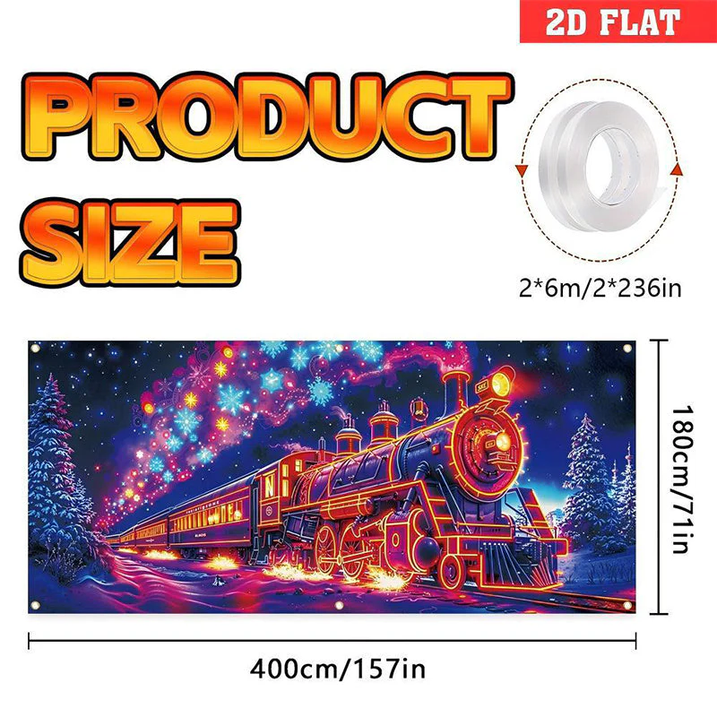 📢📢60% DE RÉDUCTION !!! 🎅Bannière de Noël réactive aux UV pour porte de garage - Image 8