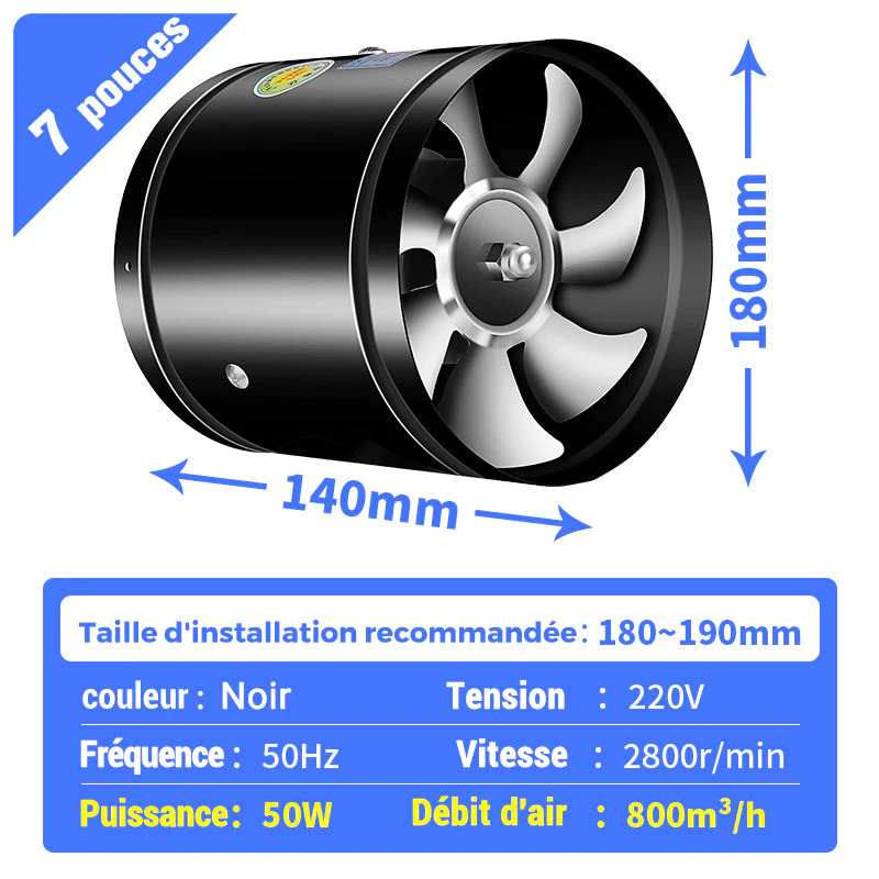 Pousbo® [Super Succion] Ventilateur d'Extraction Puissant et Silencieux - Image 15