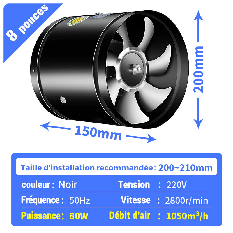 Pousbo® [Super Succion] Ventilateur d'Extraction Puissant et Silencieux - Image 16