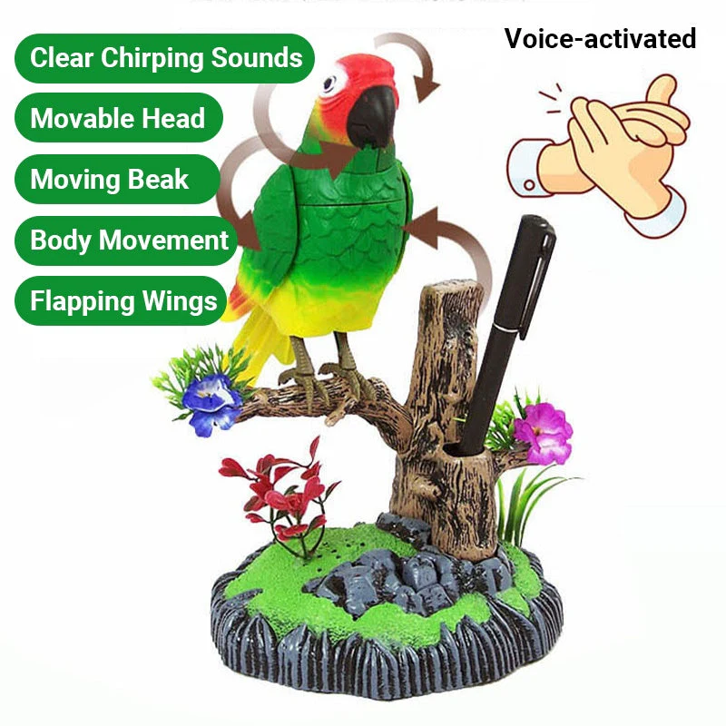 đŠJouet interactif en forme d'oiseau gazouillant activĂ© par la voix - Image 2