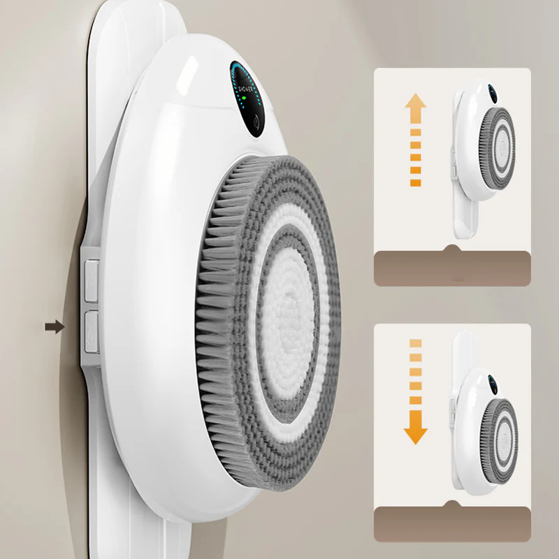 📢📢50 % de réduction !! ⏰ Scrubber électrique mural – Massage 3D, design horizontal et étanche ⚡ - Image 7