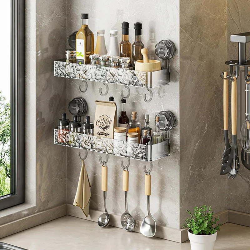 🏡 Vente chaude 50% de réduction 🔥 Étagère à coupe d'aspiration amovible montée sur mur avec crochets