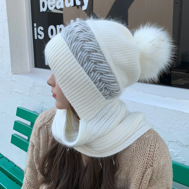 Ideal Gift - Warm & Cozy Knitted Hooded Scarf - Image 3