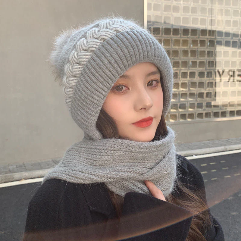 Ideal Gift - Warm & Cozy Knitted Hooded Scarf - Image 6