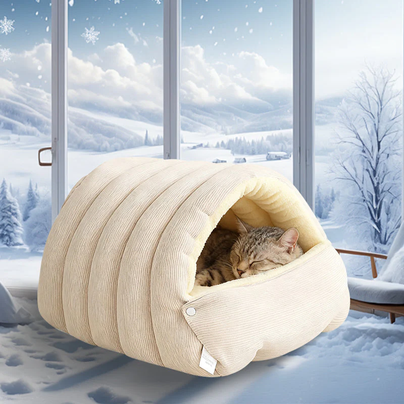 📢50% de réduction！！！📍Chaleur, confort douillet, niche en peluche pour animaux domestiques - Image 8