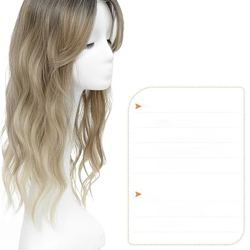 🌸50% de réduction pour une durée limitée👧 Wavy Clip-In Hair Topper avec Bangs pour l'amincissement des cheveux - Image 2