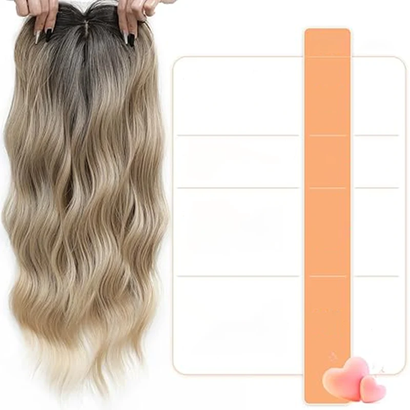 🌸50% de réduction pour une durée limitée👧 Wavy Clip-In Hair Topper avec Bangs pour l'amincissement des cheveux - Image 3