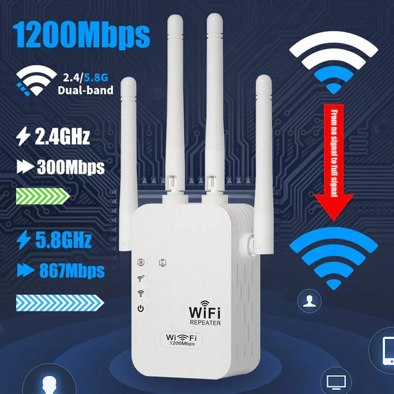 📢📢50 % de réduction !!! 🎅 Extenseur WiFi 2025 – 1200 Mbps, double bande, couvre 10 000 pi² & connecte 50 appareils 📶🏠 - Image 4