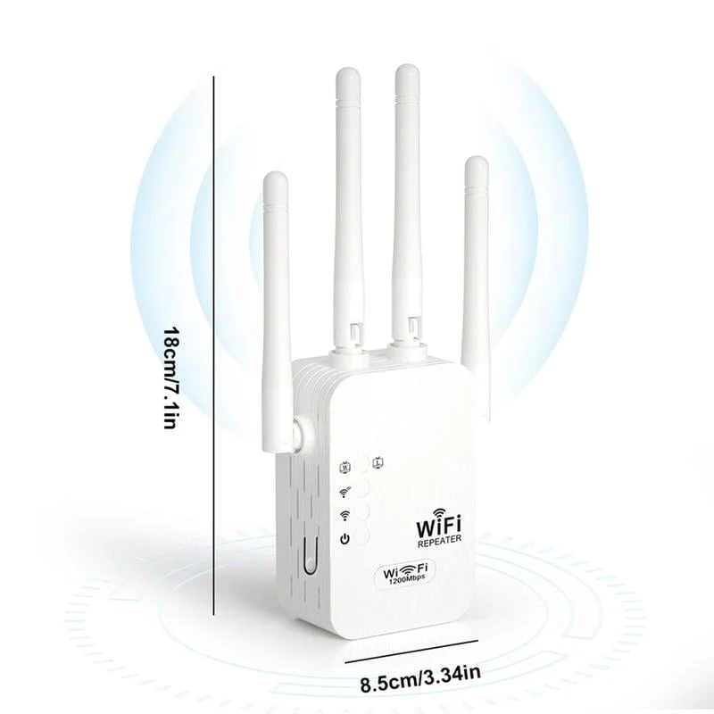 đ Dernier jour Promotion 58% đ„ Extenseur WiFi 2025,1200Mbps Booster de signal Ă double bande (5GHz/2.4GHz), couvre 10 000 pieds carrĂ©s et 50 appareils, rĂ©pĂ©teur avec port Ethernet pour la maison - Image 8