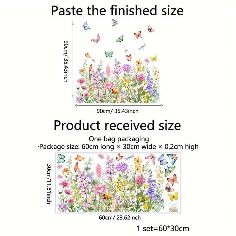 📢📢50 % de réduction !! ⏰Autocollant de fenêtre de bouquet floral coloré🖼️ (coupable à la taille librement) - Image 15