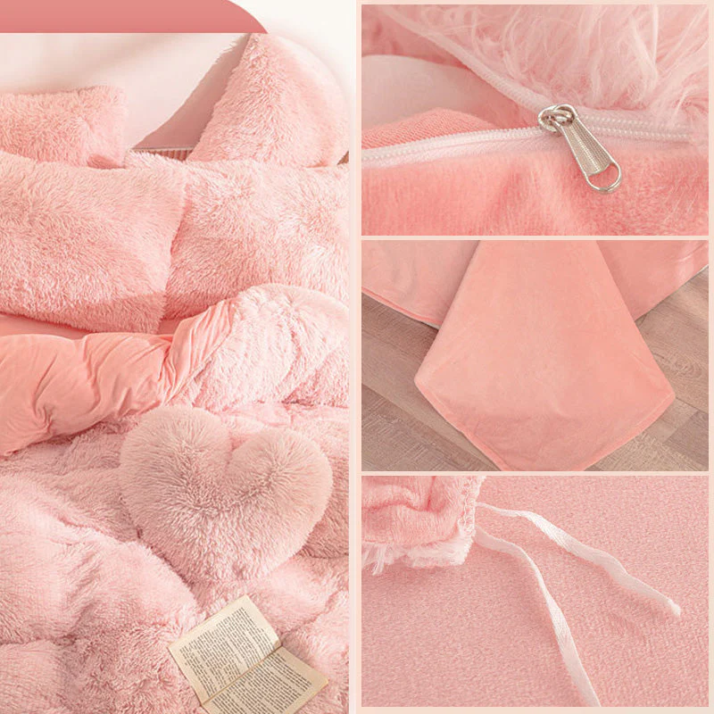 [winter gift]Winter Warm Plush Bedding 4-Piece Set - Image 7