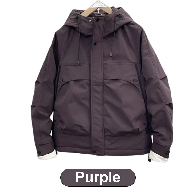 📢📢60 % DE RÉDUCTION !!! ✨Veste d'hiver chaude et coupe-vent à capuche pour hommes - Image 9