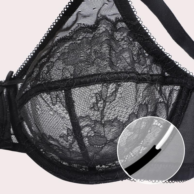 📢📢60 % de réduction !! ⏰Soutien-gorge confortable et élégant pour femme, avec dentelle et couverture intégrale - Image 6