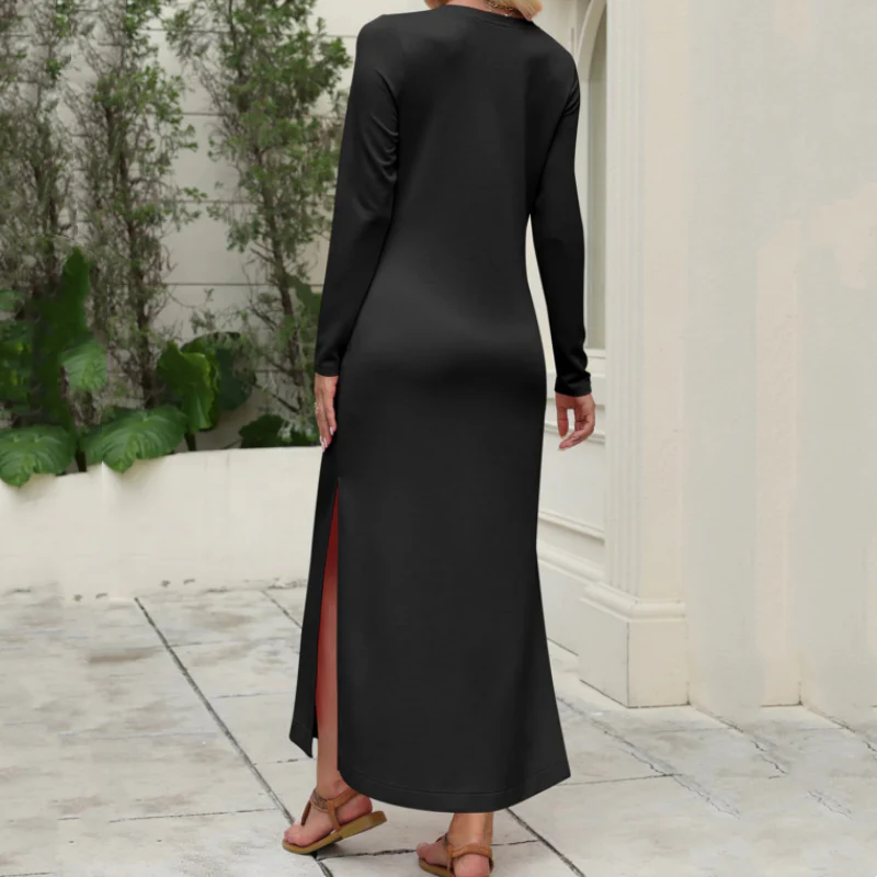 📢📢60 % de réduction !!⏰Robe t-shirt à manches longues pour femme - Image 5