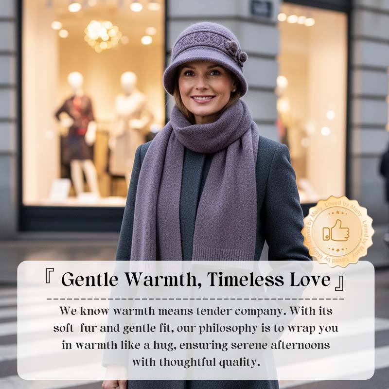 📢📢50 % DE RÉDUCTION !! ⏰Ensemble chapeau et écharpe d'hiver pour femme - Image 7